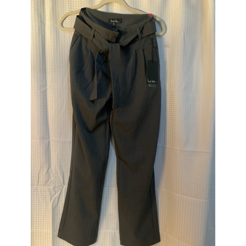 NWT Nicole Miller Graphite Gray‎ Dress Pants Sz 2